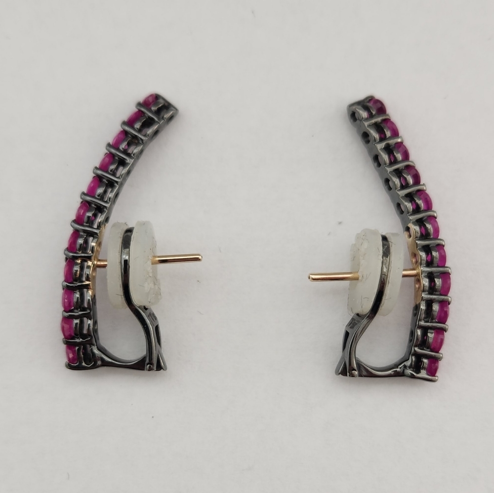 Ruby Ear Climber Pair - image 3